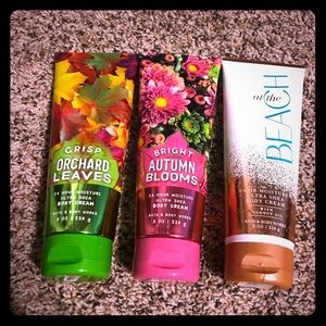 Brand new Bath and Body Works lotions.